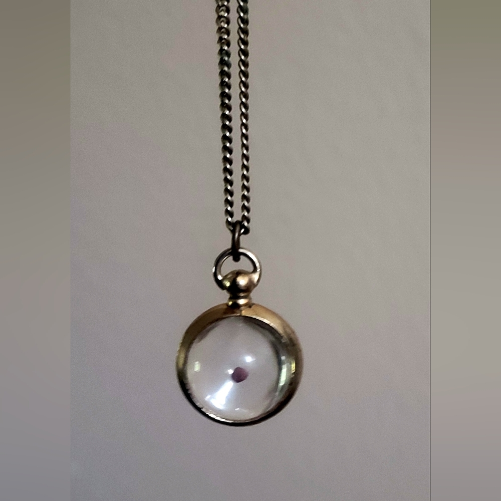 "Faith of a Mustard Seed" vintage gold tone necklace